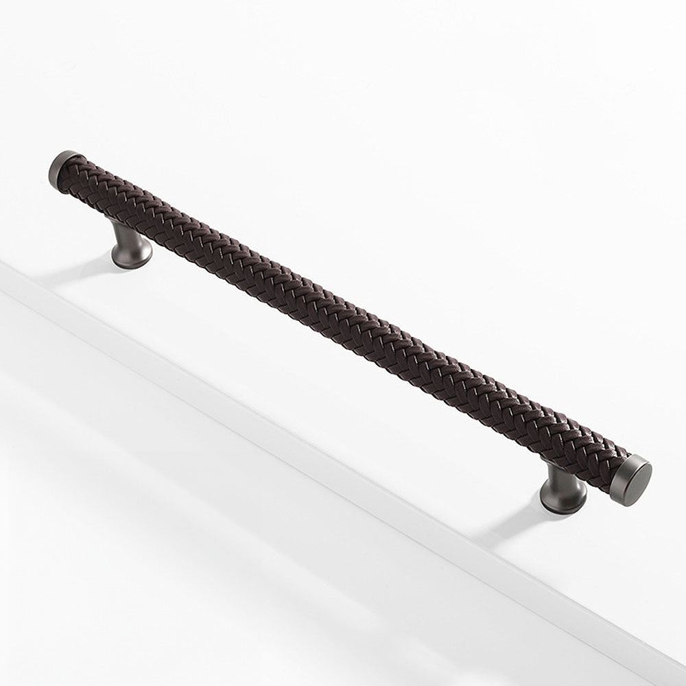 Comforsyco Fashionable Zinc Alloy Leather Drawer Cabinet Handle