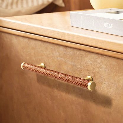 Comforsyco Fashionable Zinc Alloy Leather Drawer Cabinet Handle