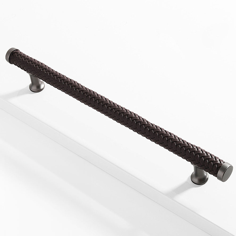 Comforsyco Fashionable Zinc Alloy Leather Drawer Cabinet Handle