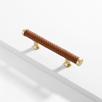 Comforsyco Fashionable Zinc Alloy Leather Drawer Cabinet Handle