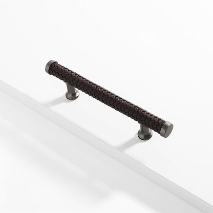 Comforsyco Fashionable Zinc Alloy Leather Drawer Cabinet Handle