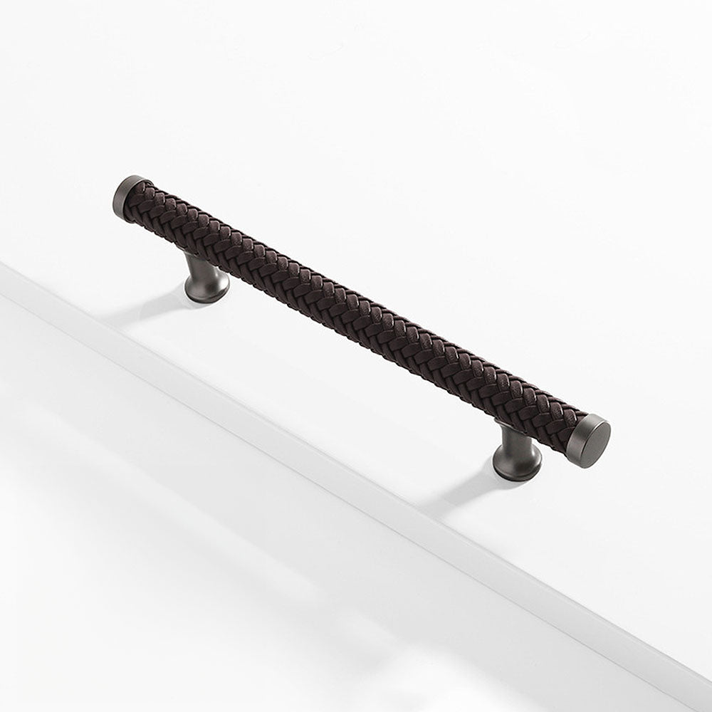 Comforsyco Fashionable Zinc Alloy Leather Drawer Cabinet Handle