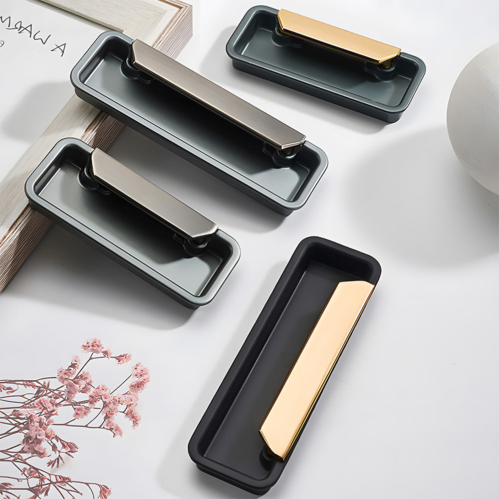 Comforsyco Flush Mount Recessed Cabinet Handles for Sliding Doors