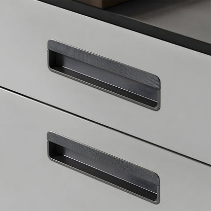Comforsyco Flush Recessed Sliding Door Handles, Zinc Alloy Concealed Pulls