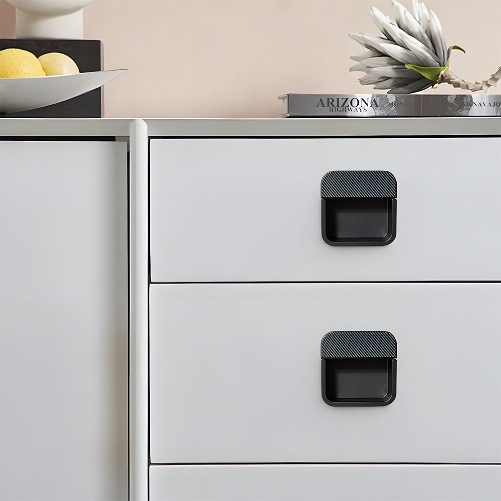 Comforsyco Flush Recessed Sliding Door Handles, Zinc Alloy Concealed Pulls