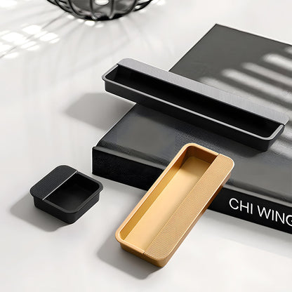 Comforsyco Flush Recessed Sliding Door Handles, Zinc Alloy Concealed Pulls