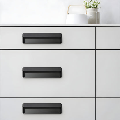 Comforsyco Flush Recessed Sliding Door Handles, Zinc Alloy Concealed Pulls