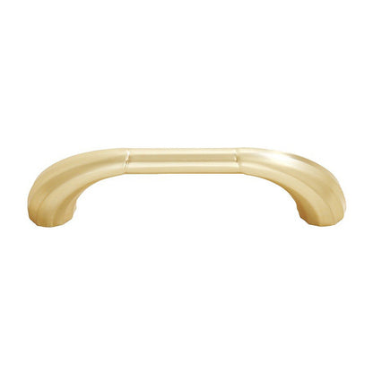 Comforsyco Fluted Arched Cabinet Pulls and Round Knobs, Gold / Gray