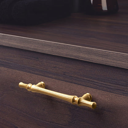 Comforsyco Fluted Gold Cabinet Handles and Knobs