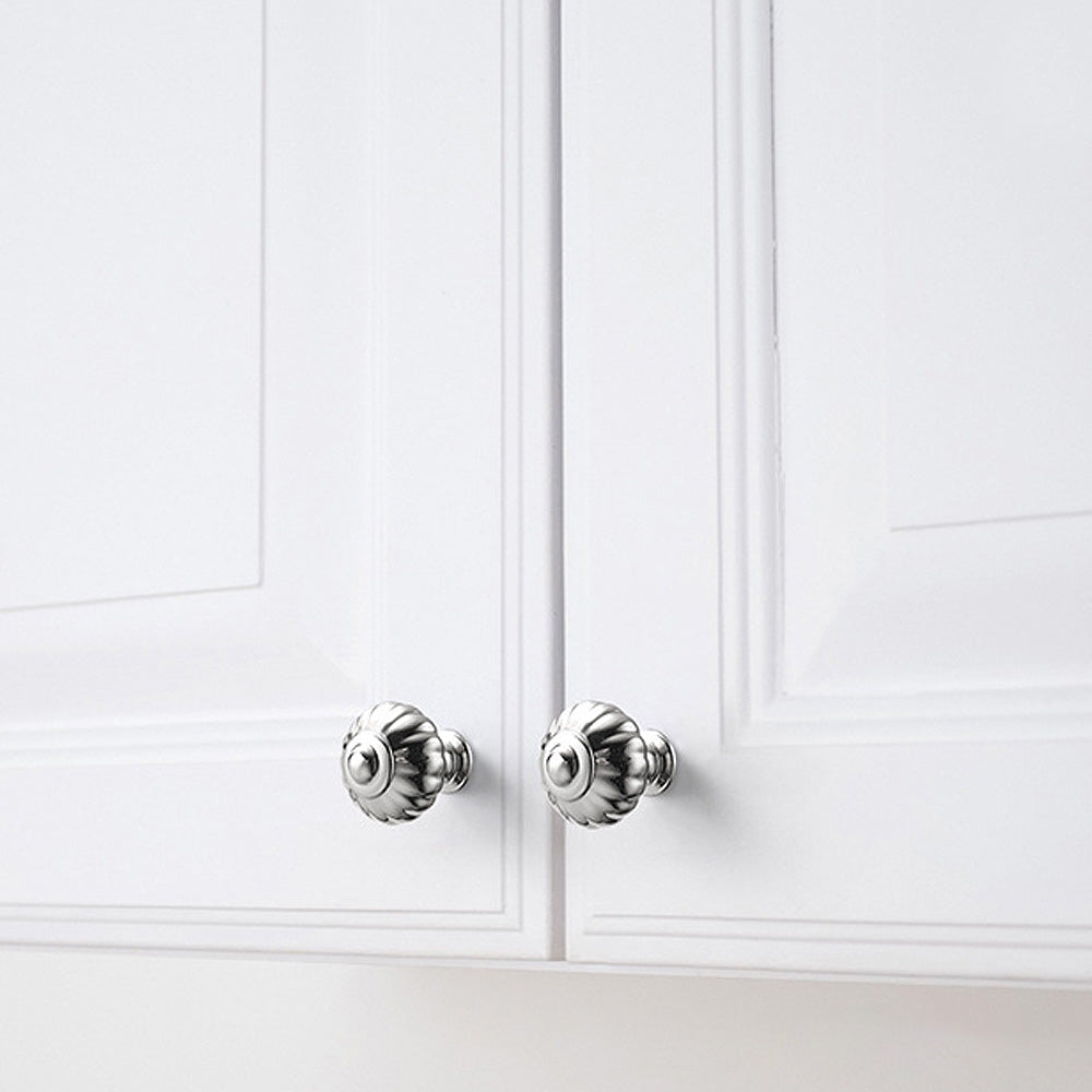 Comforsyco Fluted Pumpkin Cabinet Pulls and Knobs for Wardrobes