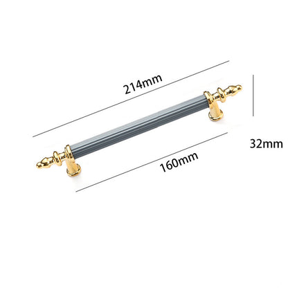 Comforsyco Fluted Zinc Alloy Cabinet Pulls in Shiny Finishes