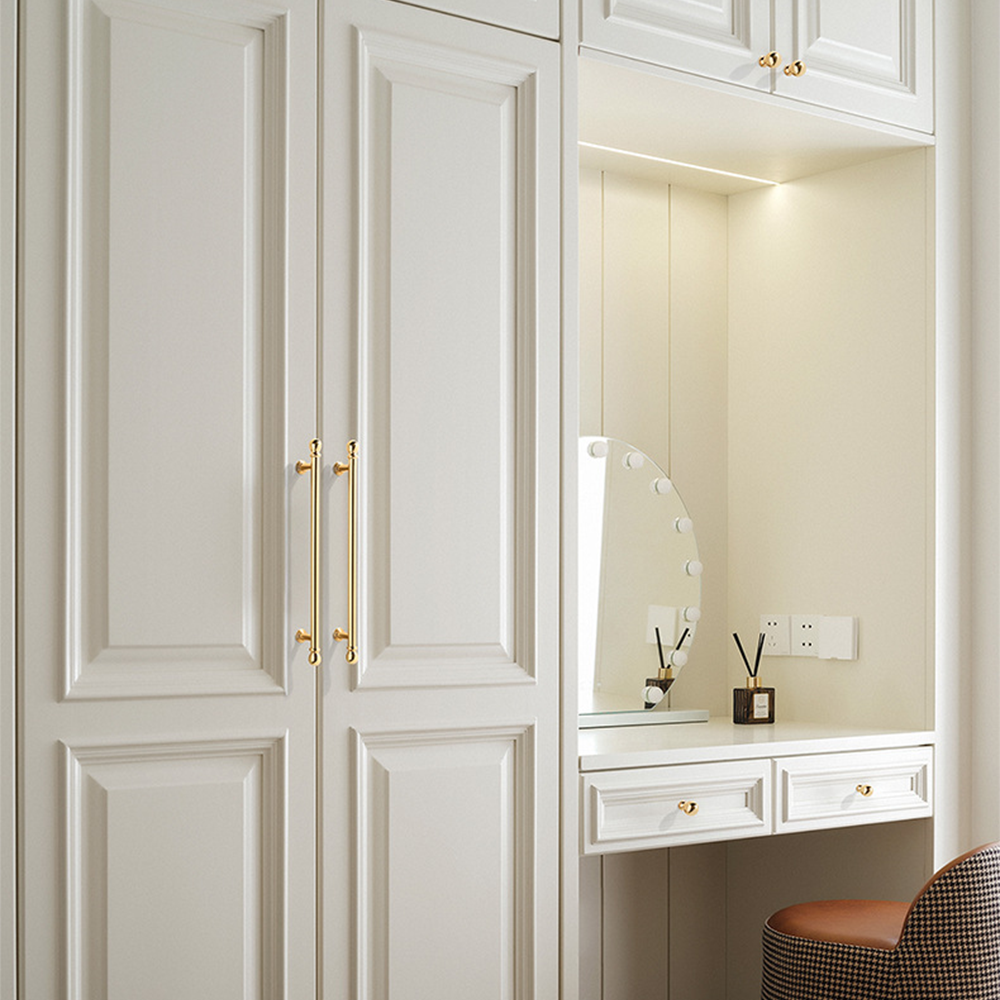 Comforsyco French Gold Ball-End Cabinet Pulls and Knobs for Kitchens