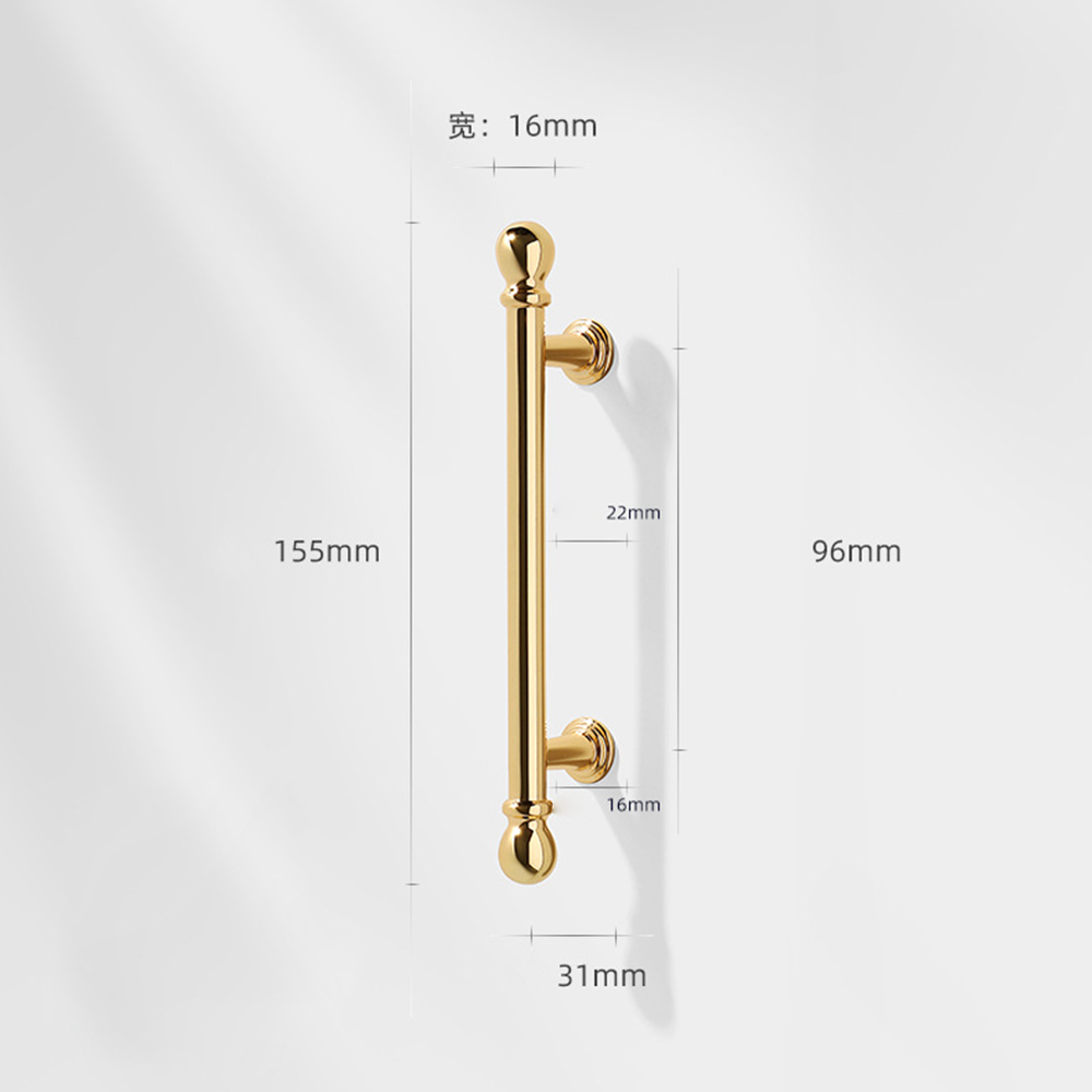 Comforsyco French Gold Ball-End Cabinet Pulls and Knobs for Kitchens