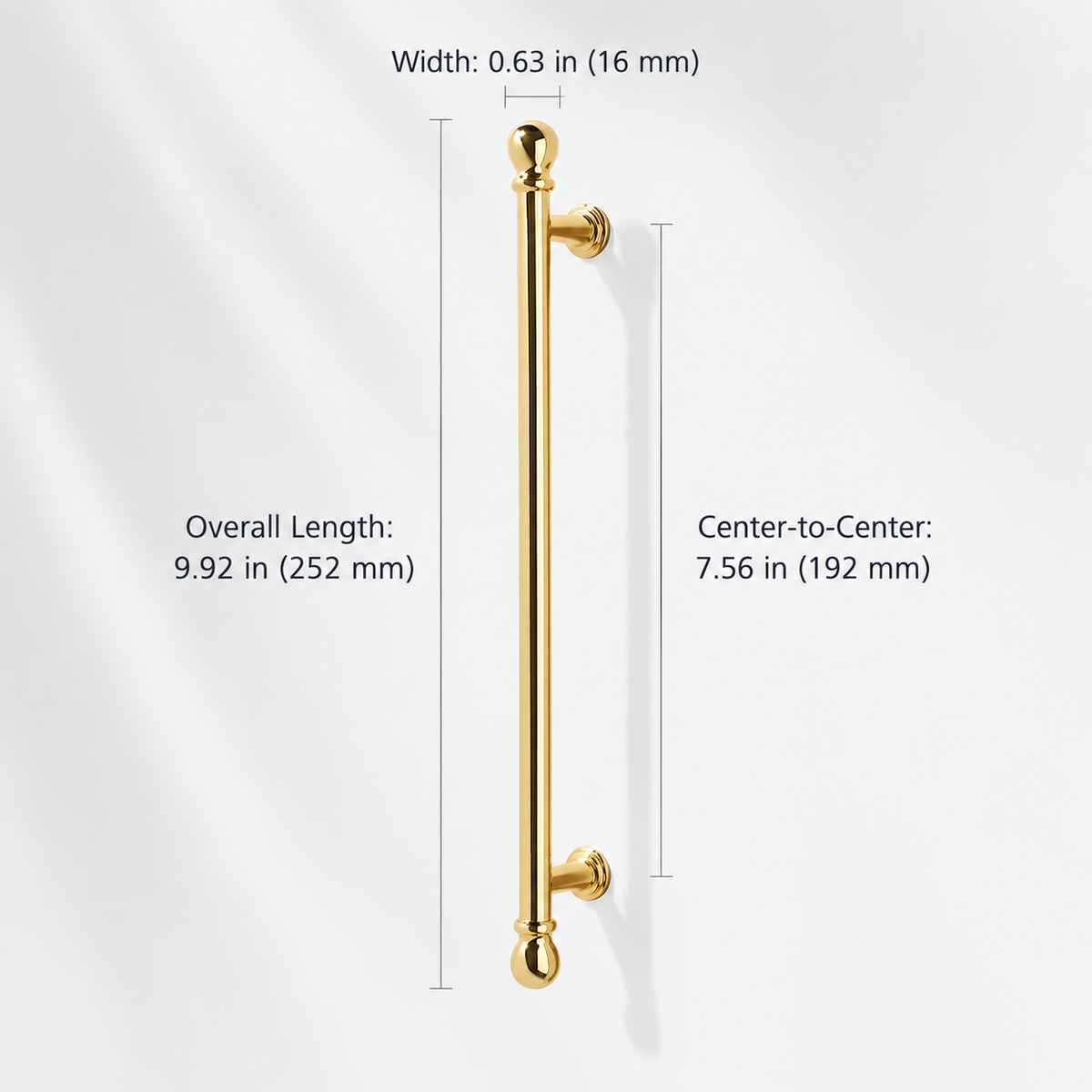 French Gold Ball-End Cabinet Pulls and Knobs for Kitchens