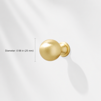French Gold Ball-End Cabinet Pulls and Knobs for Kitchens