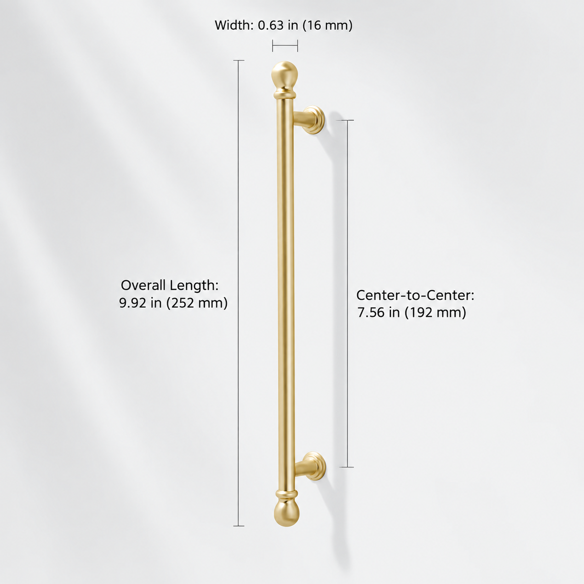 French Gold Ball-End Cabinet Pulls and Knobs for Kitchens