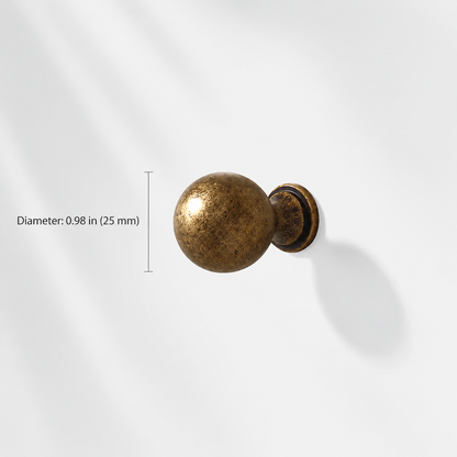 French Gold Ball-End Cabinet Pulls and Knobs for Kitchens