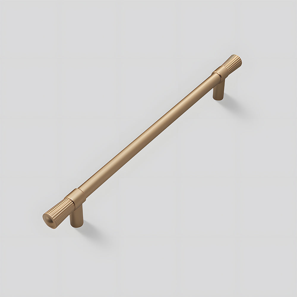 Comforsyco French Gold Ribbed Cabinet Pulls and Knobs for Wardrobes