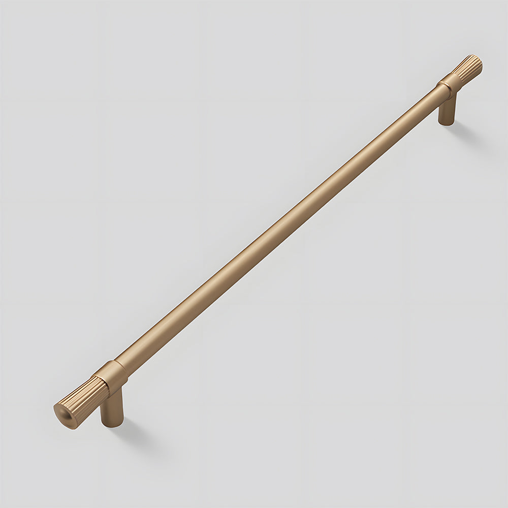 Comforsyco French Gold Ribbed Cabinet Pulls and Knobs for Wardrobes