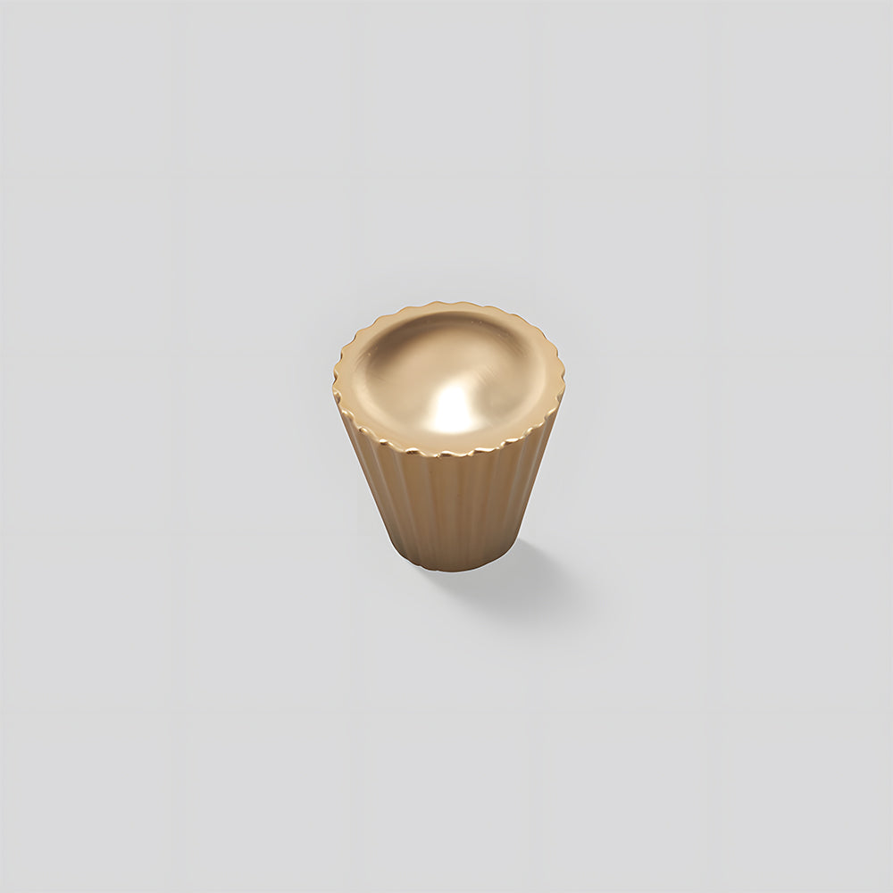Comforsyco French Gold Ribbed Cabinet Pulls and Knobs for Wardrobes