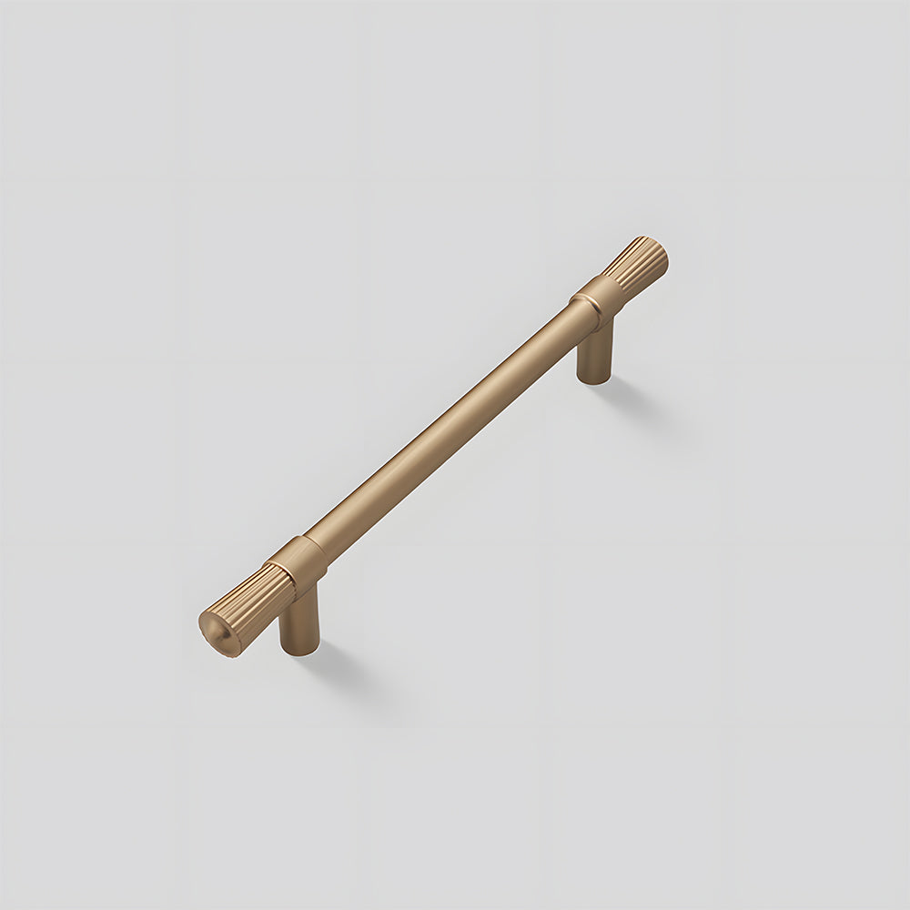Comforsyco French Gold Ribbed Cabinet Pulls and Knobs for Wardrobes