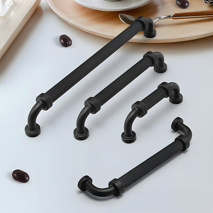 Comforsyco French Stripe Ribbed Cabinet Pulls and Drawer Handles