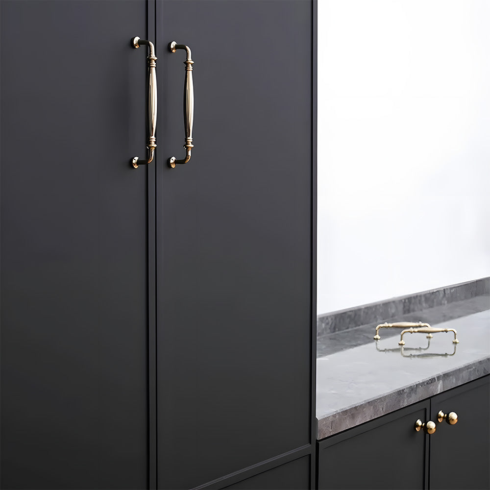 Comforsyco French Style Solid Brass Cabinet Pulls and Knobs