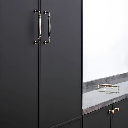 Comforsyco French Style Solid Brass Cabinet Pulls and Knobs
