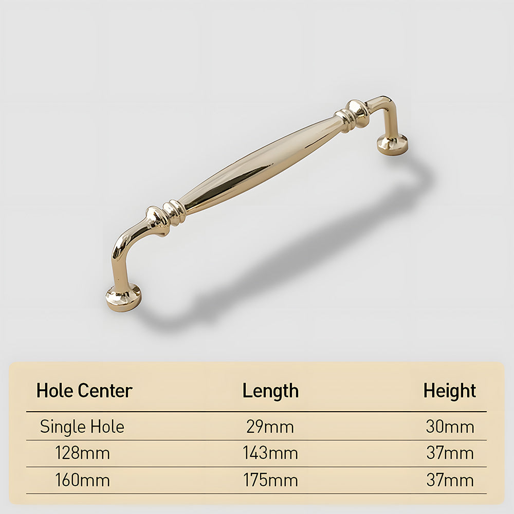 Comforsyco French Style Solid Brass Cabinet Pulls and Knobs