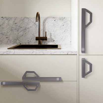 Comforsyco Geometric Flat Bar Cabinet Pulls and Drawer Handles