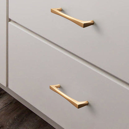 Comforsyco Gold Arched Cabinet Handles and Round Knobs