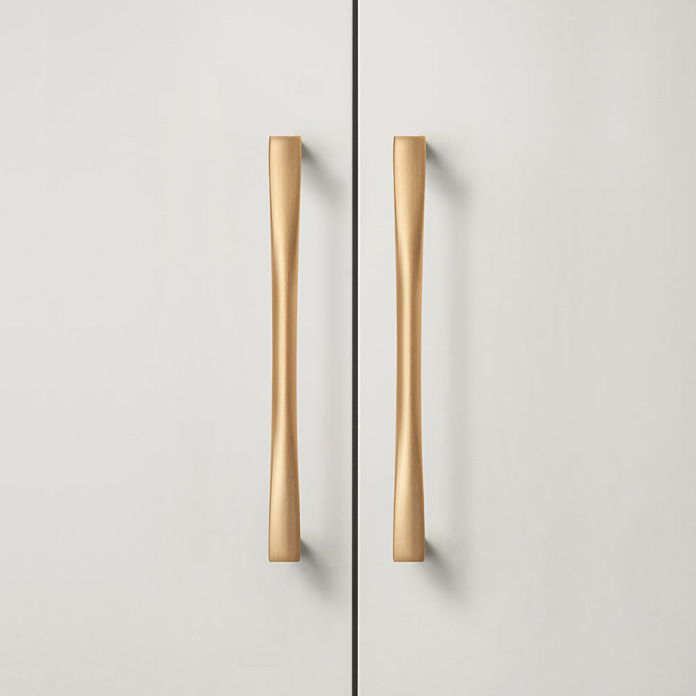 Comforsyco Gold Arched Cabinet Handles and Round Knobs