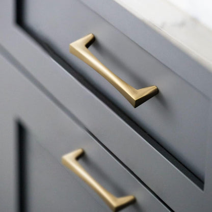 Comforsyco Gold Arched Cabinet Handles and Round Knobs