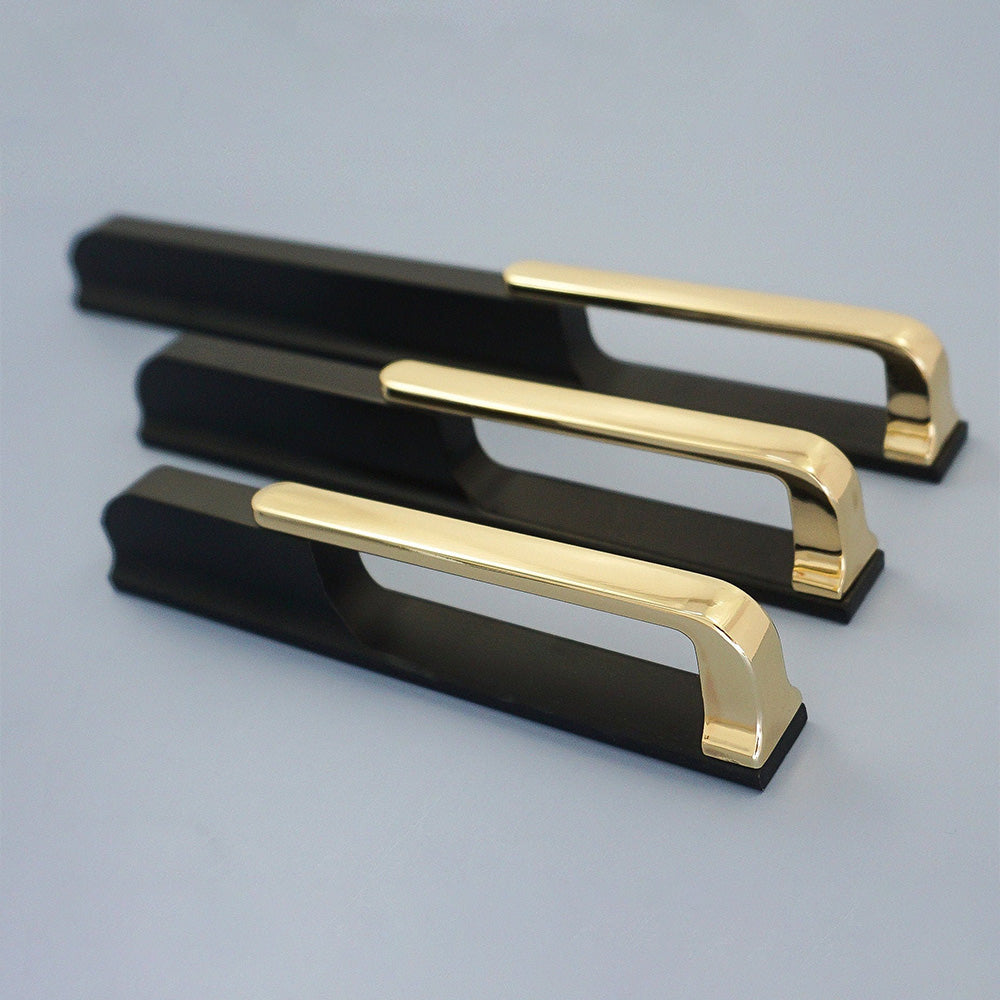 Comforsyco Gold Black Hollow Wardrobe Pulls