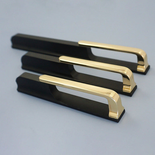 Comforsyco Gold Black Hollow Wardrobe Pulls