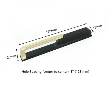 Comforsyco Gold Black Hollow Wardrobe Pulls