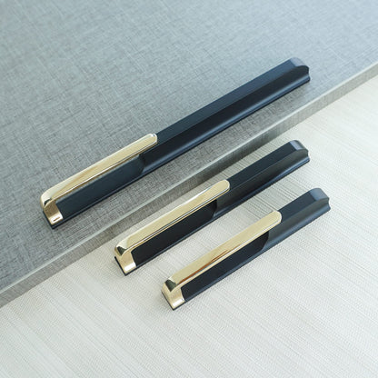 Comforsyco Gold Black Hollow Wardrobe Pulls