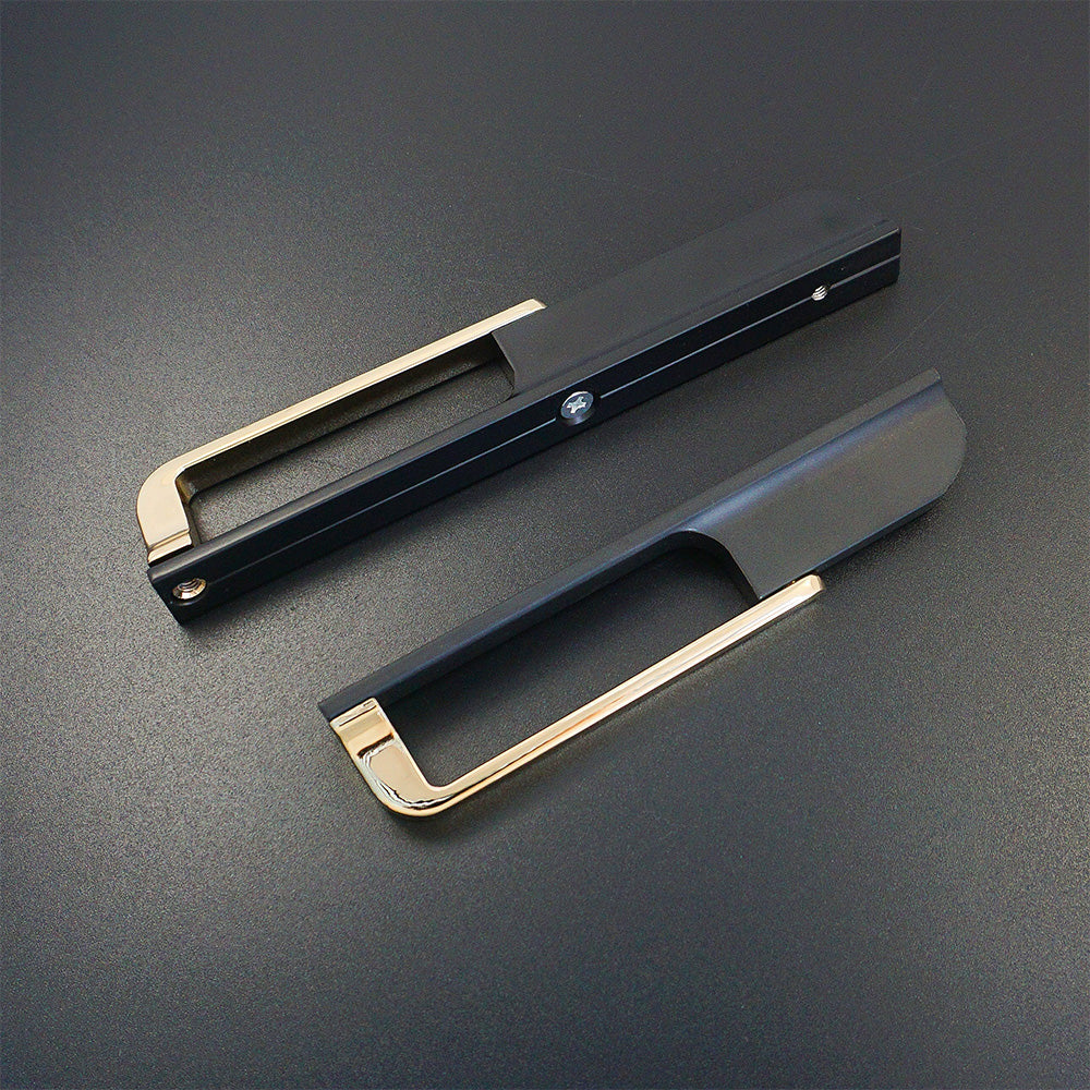 Comforsyco Gold Black Hollow Wardrobe Pulls