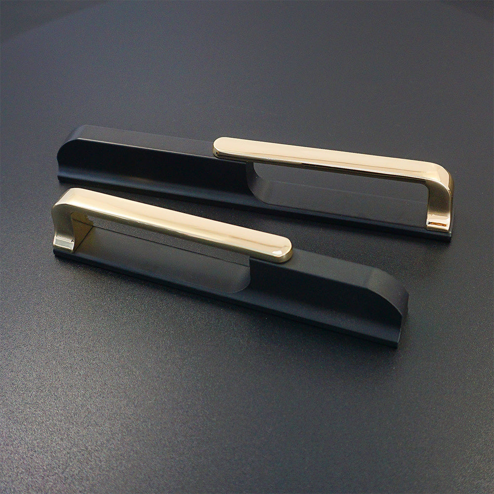 Comforsyco Gold Black Hollow Wardrobe Pulls