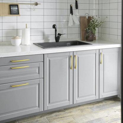 Comforsyco Gold Brass Curved Cabinet Pulls and Drawer Handles