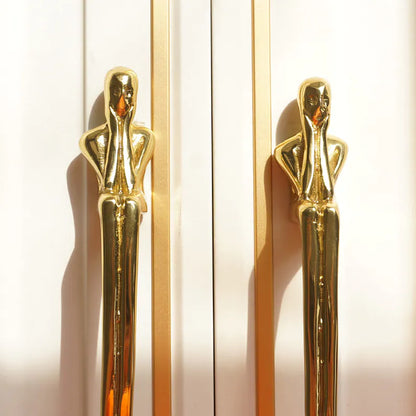 Comforsyco Gold Brass European Thinker Cabinet Pulls And Knobs