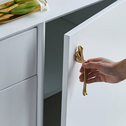 Comforsyco Gold Brass European Thinker Cabinet Pulls And Knobs