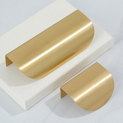 Comforsyco Gold Brass Half-Round Cabinet Finger Pulls