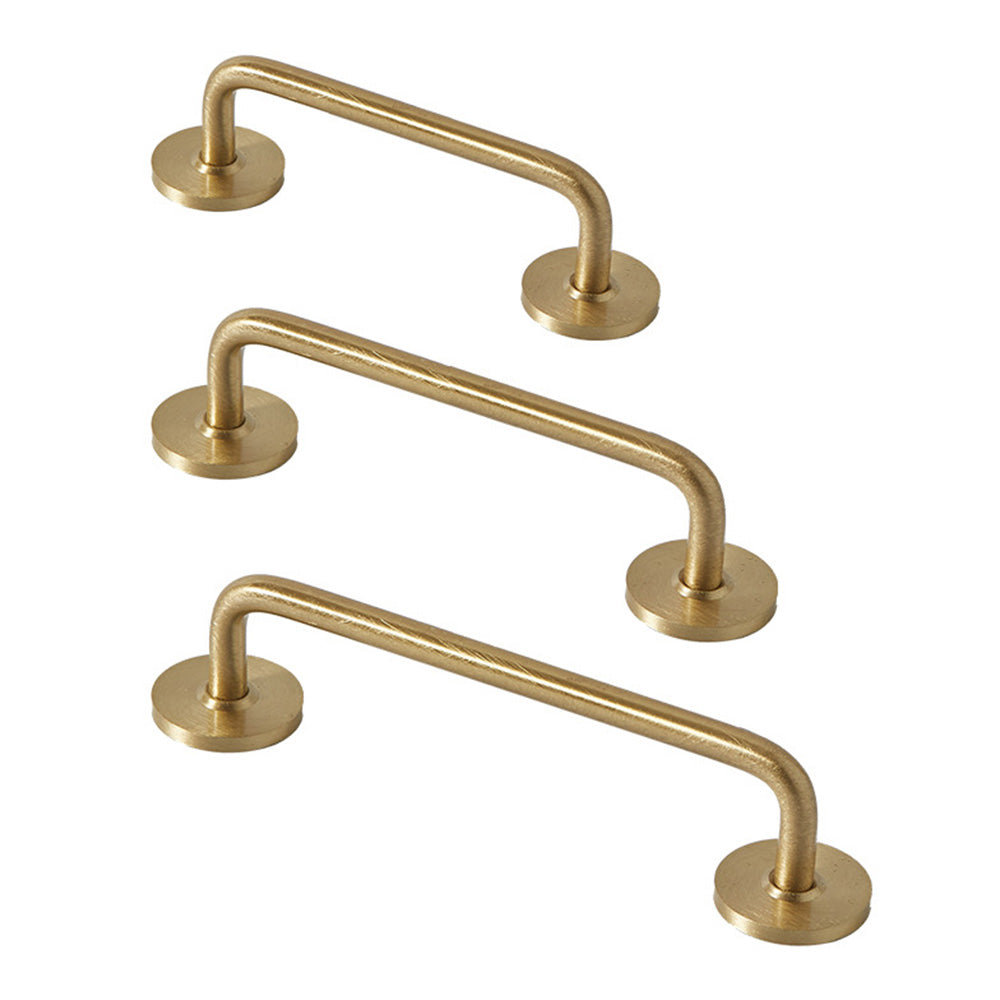 Comforsyco Gold Brass Round Bar Cabinet Handles and Drawer Pulls