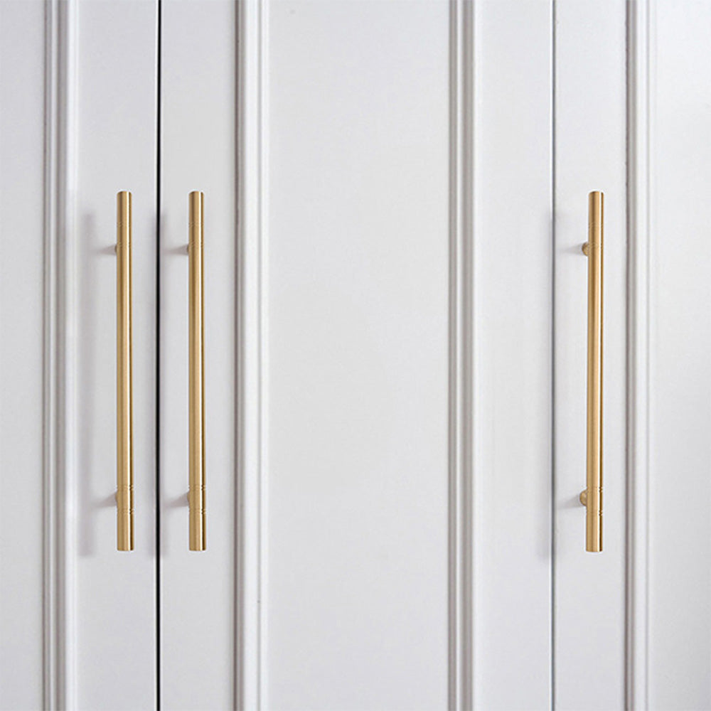 Comforsyco Gold Brass Round Bar Cabinet Handles and T-Bar Knobs