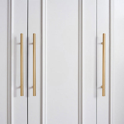 Comforsyco Gold Brass Round Bar Cabinet Handles and T-Bar Knobs