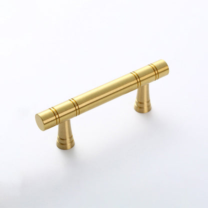 Comforsyco Gold Brass Round Bar Cabinet Handles and T-Bar Knobs
