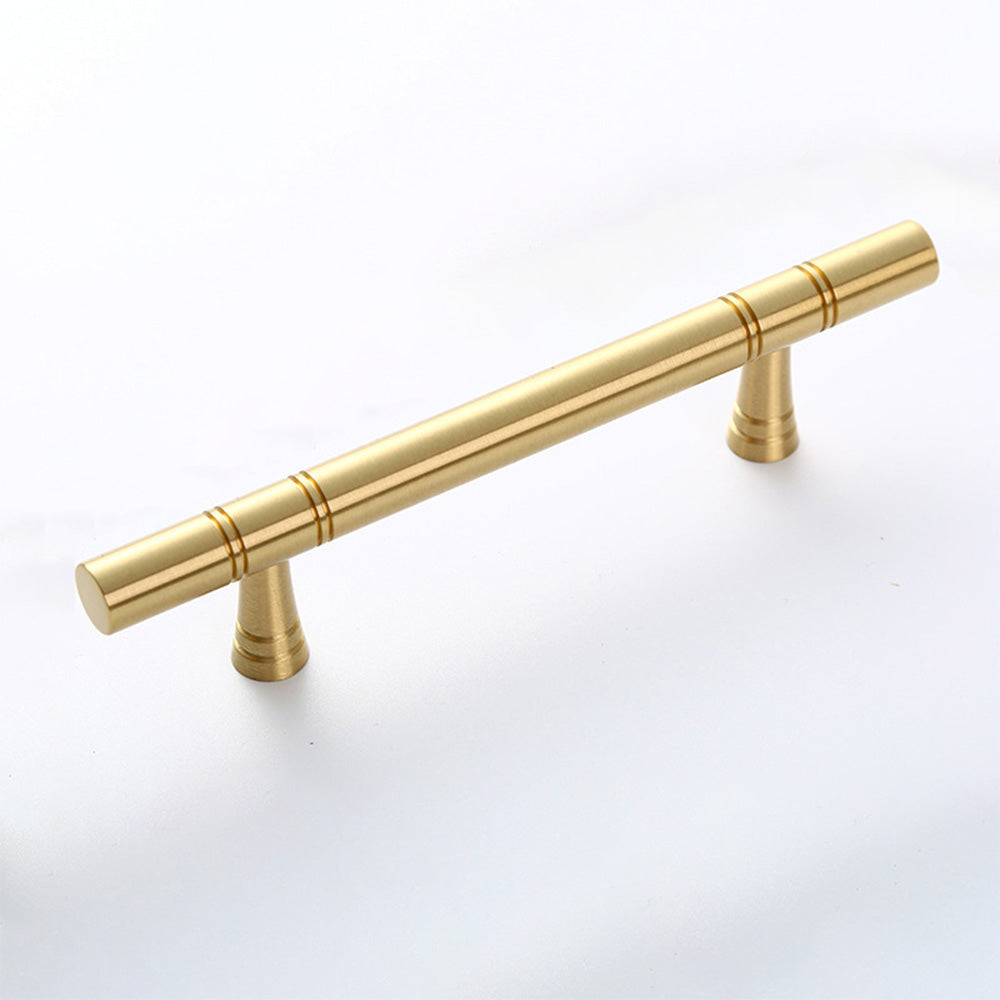 Comforsyco Gold Brass Round Bar Cabinet Handles and T-Bar Knobs