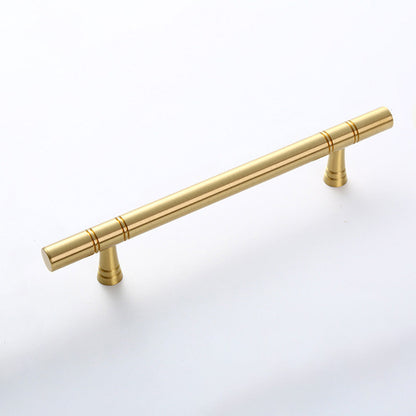 Comforsyco Gold Brass Round Bar Cabinet Handles and T-Bar Knobs