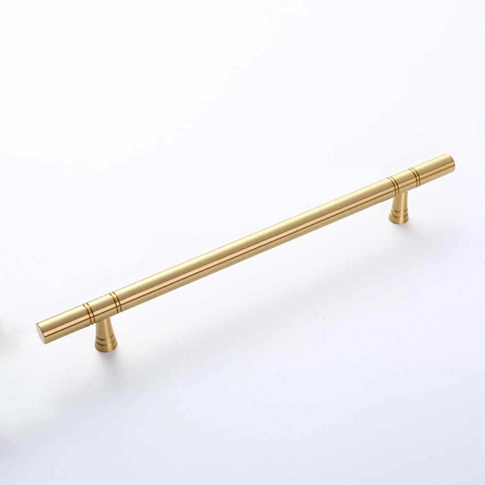 Comforsyco Gold Brass Round Bar Cabinet Handles and T-Bar Knobs
